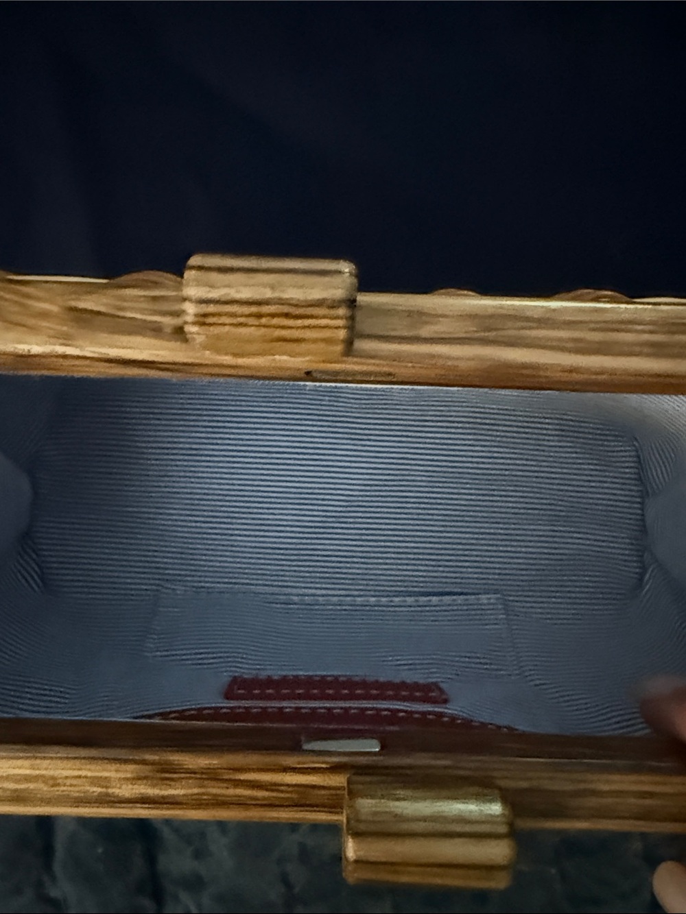 J. McLaughlin Woven Rattan Clutch in Natural Brown and Tan - Picture 3 of 6